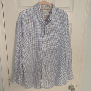 Orvis Light Blue Checked Button-Down Shirt